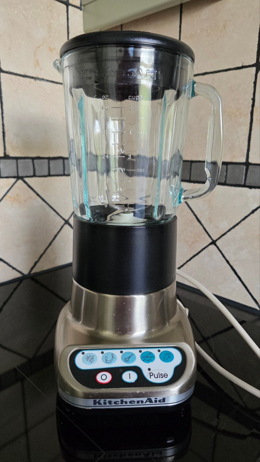 KitchenAid Ultra Power Blender - Zwart met glazen kan, Ophalen of Verzenden, Gebruikt