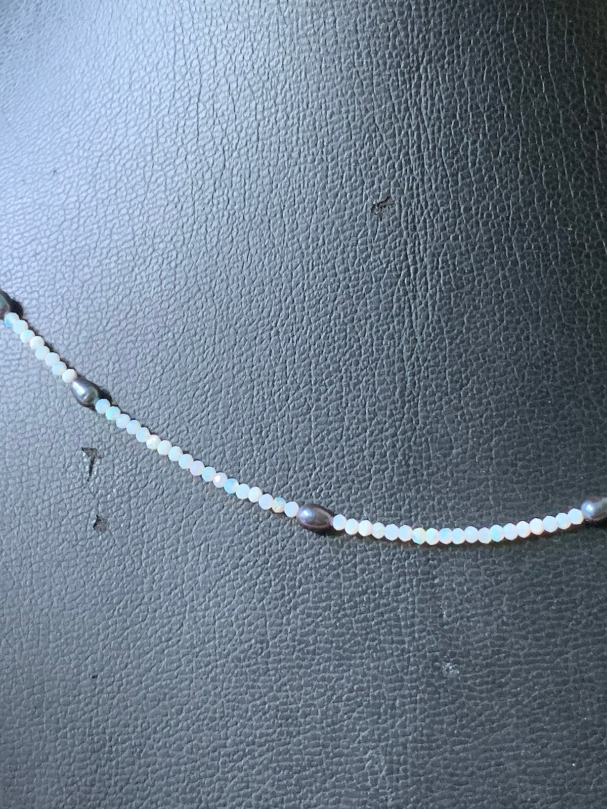 Edelopaal opaal welo zoetwater parel beschermt geluk SALE, Sieraden, Tassen en Uiterlijk, Kettingen, Wit, Nieuw, Verstelbaar, Ophalen of Verzenden