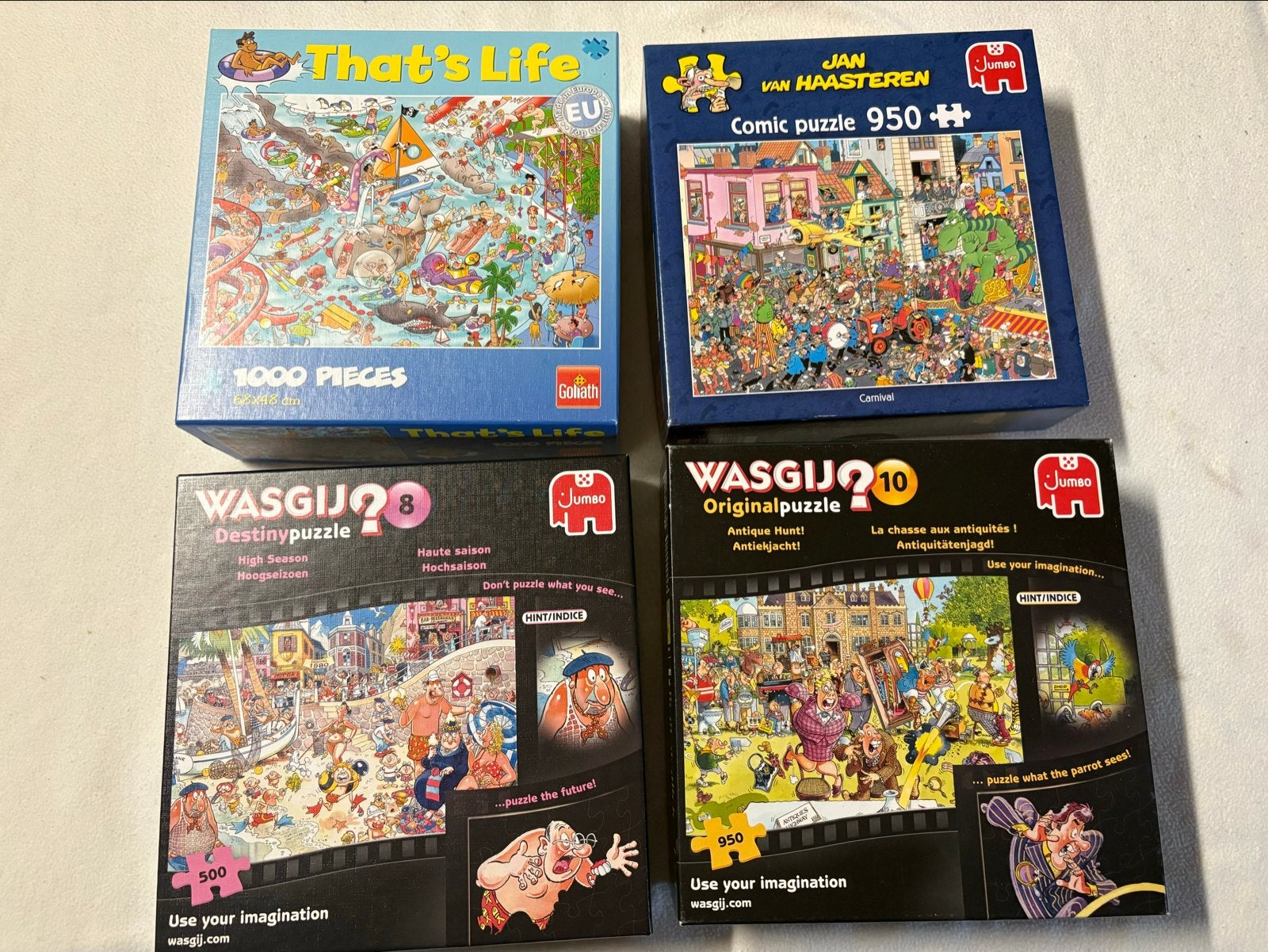 Diverse Legpuzzels: Wasgij, Jan van Haasteren, That's Life