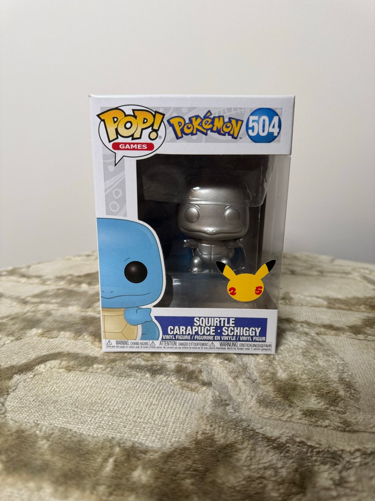 Funko Pop! Games Pokémon 504 Squirtle (Zilver), Ophalen of Verzenden, Nieuw