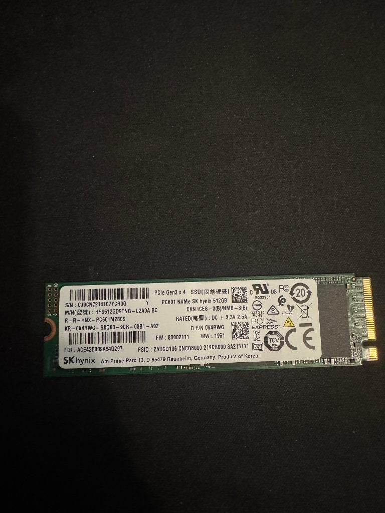 Ssd m.2 512gb Sk Hynix, Computers en Software, Harde schijven, 512GB, SSD, Ophalen of Verzenden, Zo goed als nieuw