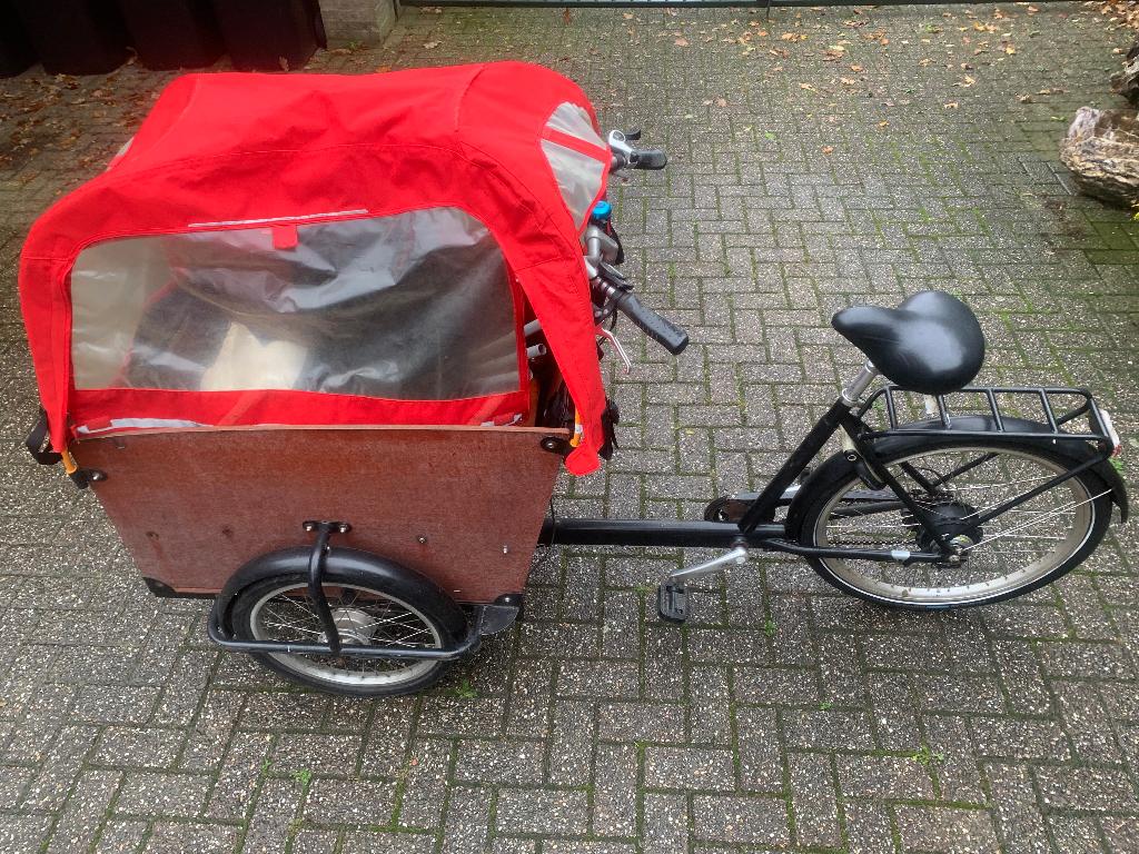 Bakfiets babboe big, Fietsen en Brommers, Fietsen | Bakfietsen, 4 kinderen of meer, Gebruikt, Huif, Ophalen