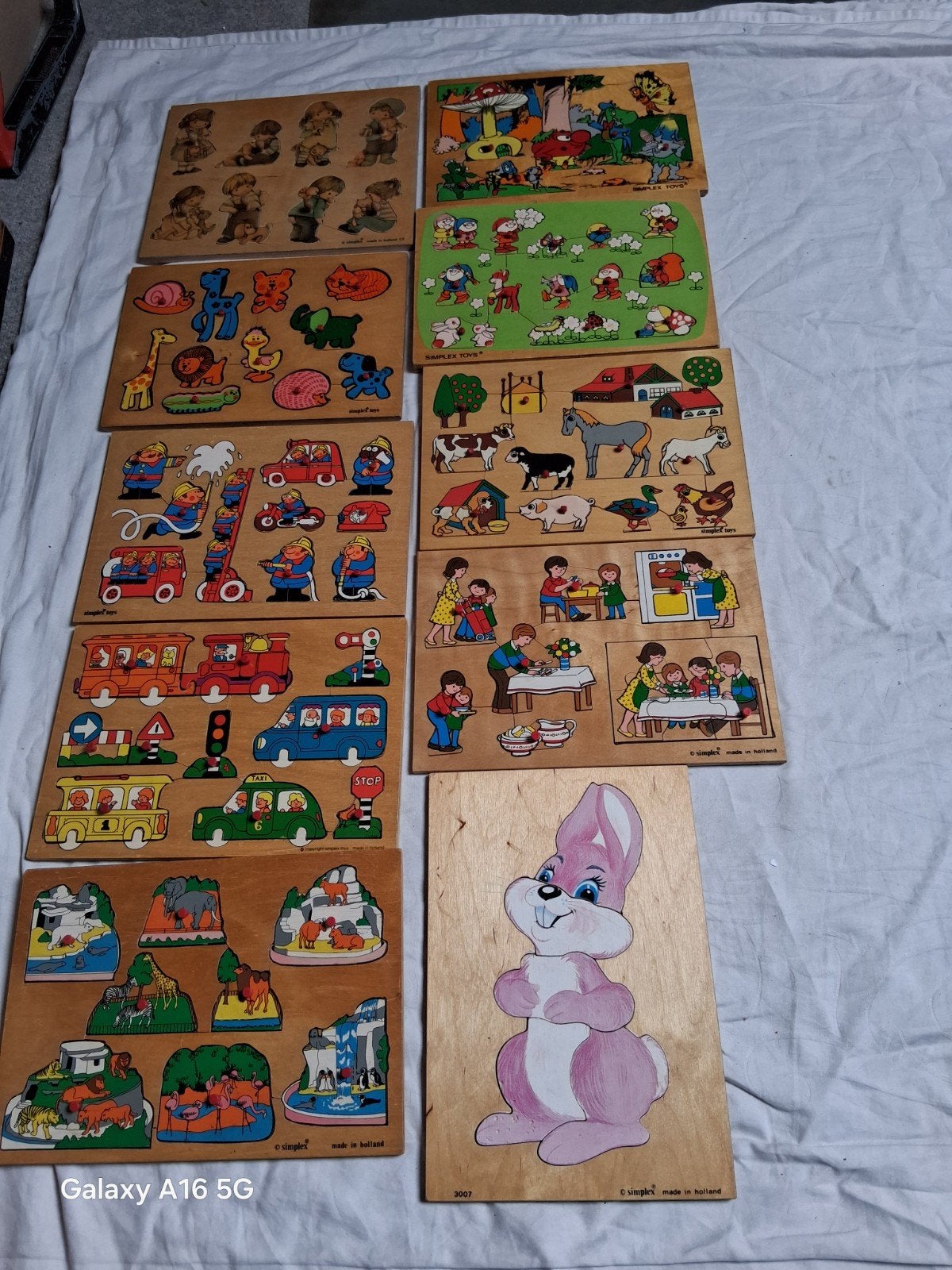 Vintage simplex puzzels, Kinderen en Baby's, Speelgoed | Kinderpuzzels, Ophalen of Verzenden, Minder dan 10 stukjes, Gebruikt