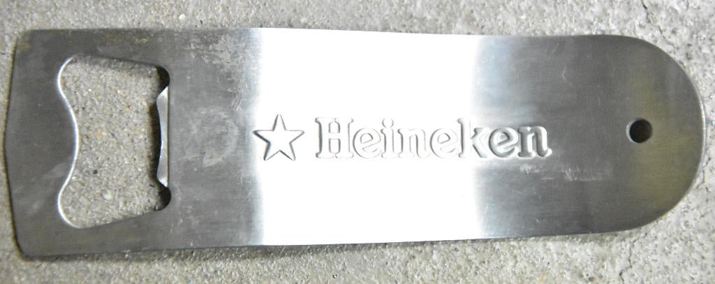 Heineken flesopener bier fles metaal met bedrijf logo ster, Ophalen of Verzenden, Zo goed als nieuw, Flesopener, Heineken