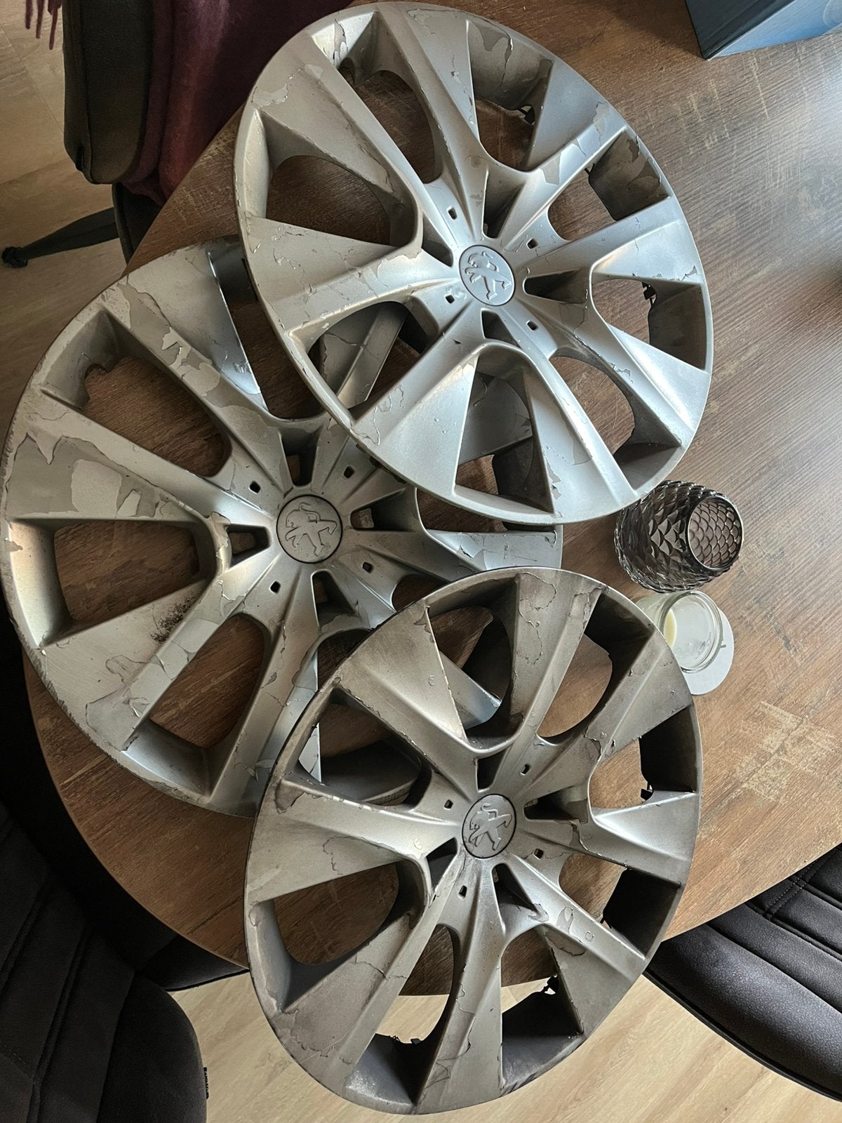 Originele wieldoppen Peugeot 208 15 inch, Auto diversen, Wieldoppen, Ophalen, Gebruikt