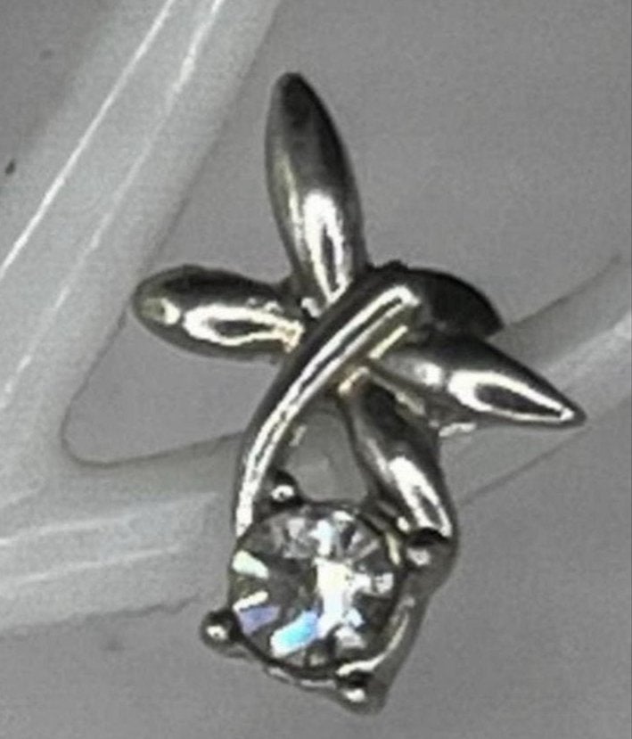 Zilverkleurige Libelle Oorbellen met Strass Steentje, Overige materialen, Nieuw, Ophalen of Verzenden, Knopjes of Stekers