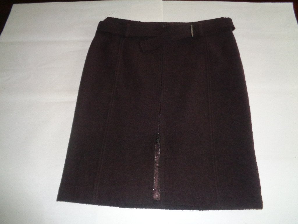 CLAUDIA STRATER chocolade bruine rok met riem, Maat 38/40 (M), Bruin, Verzenden, Nieuw