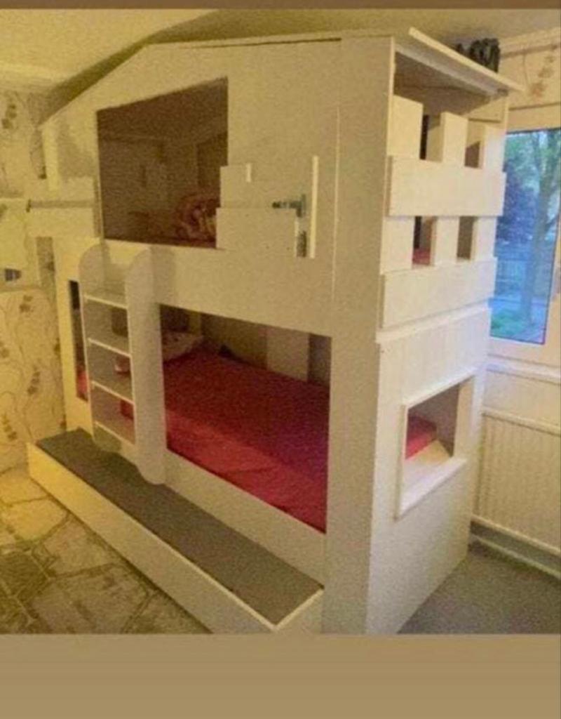 Mooie 3x personnen bed, Ophalen of Verzenden, Zo goed als nieuw