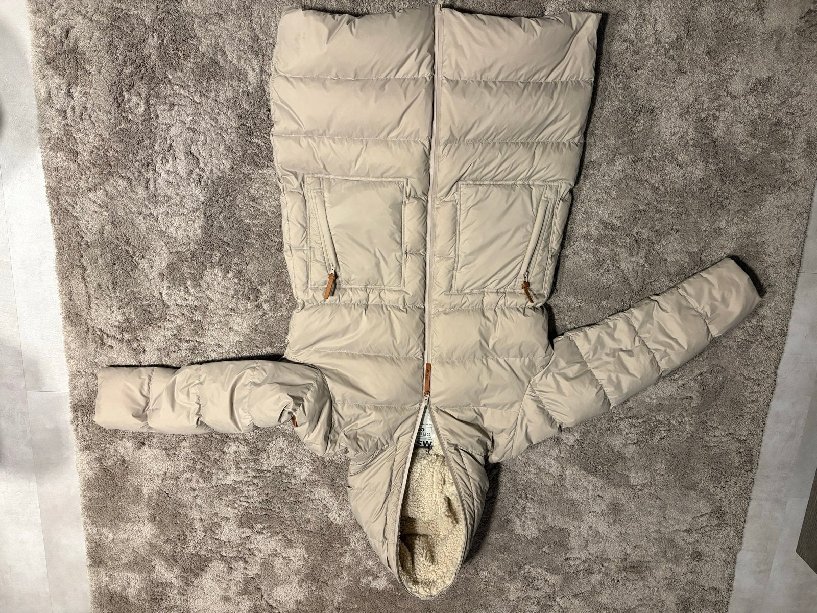 MCSW Original Coat - Lange Beige Winterjas met Teddy Voering, Kleding | Dames, Ophalen of Verzenden, Zo goed als nieuw, Maat 42/44 (L)