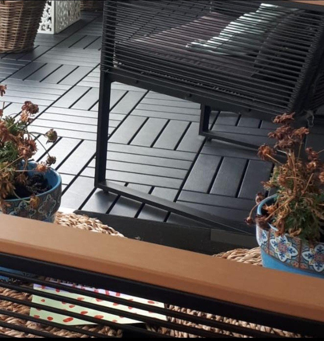 Ikea RUNNEN vlondertegels/terrastegels grijs, Ophalen, Gebruikt