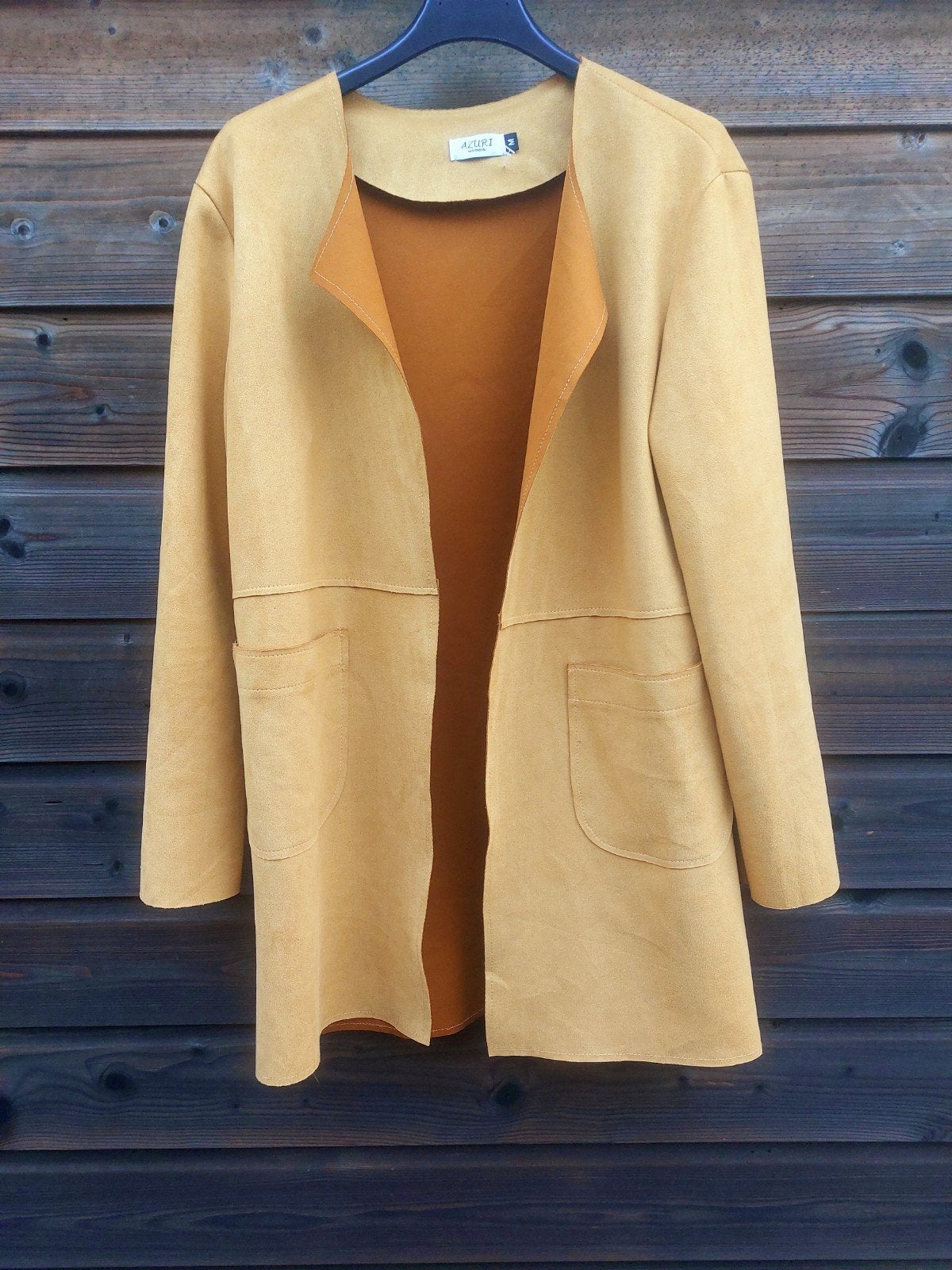 Kunst suède jasje blazer Azuri woman maat M/38, Ophalen of Verzenden, Zo goed als nieuw, Maat 38/40 (M)
