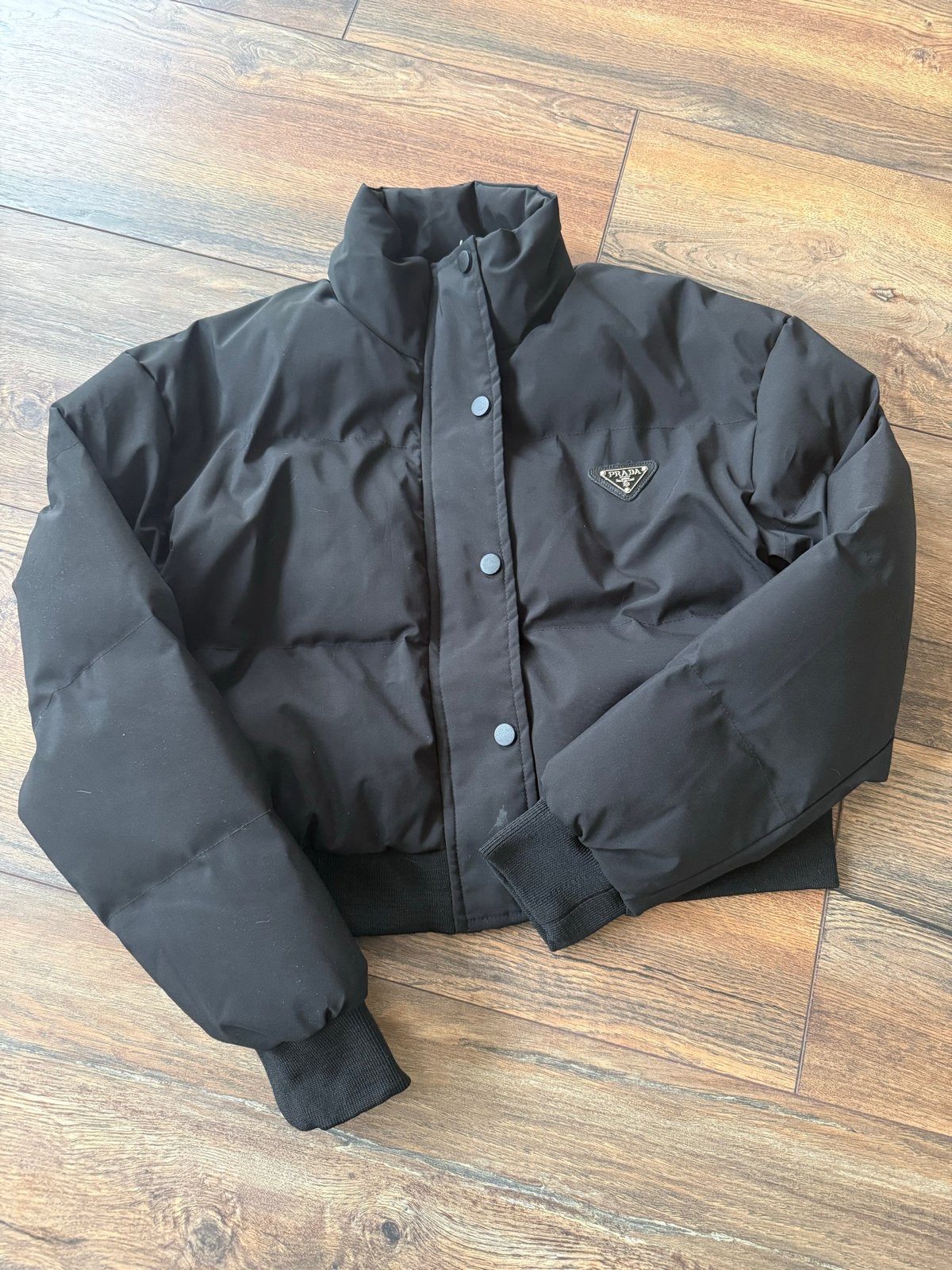 Zwarte Puffer Jas, Ophalen of Verzenden, Zo goed als nieuw, Maat 38/40 (M), Zwart
