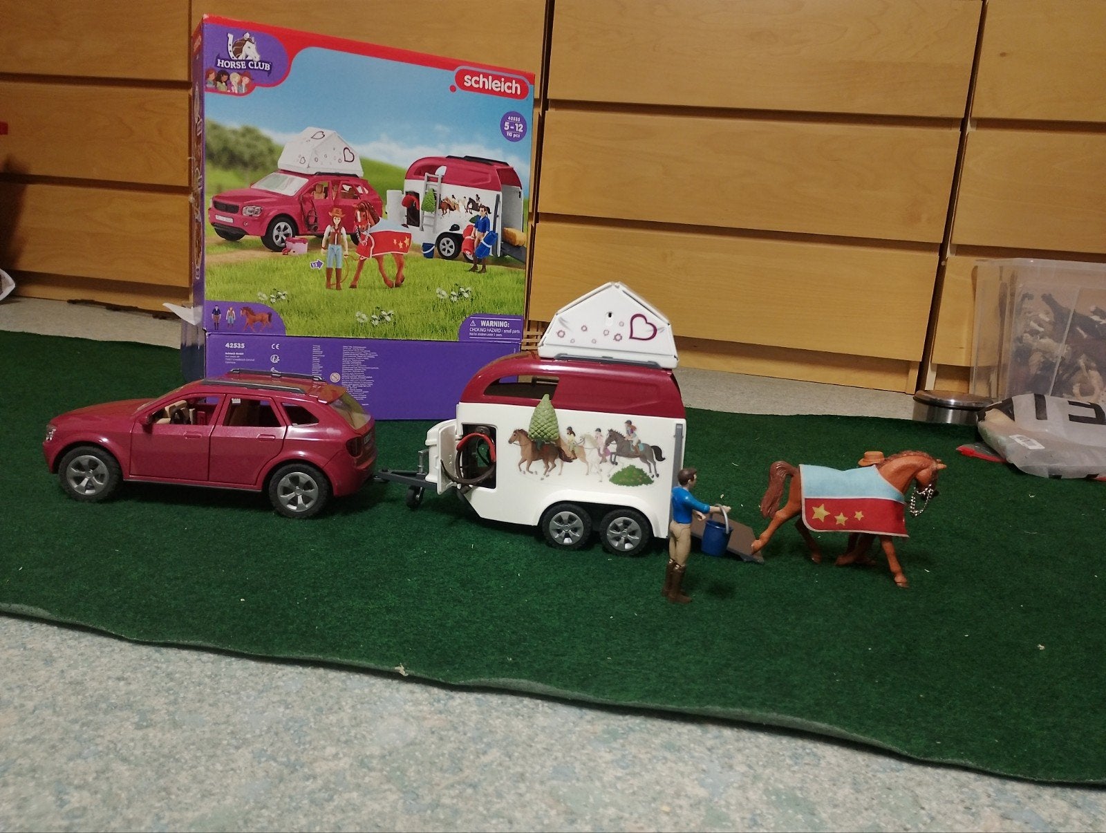 Schleich paarden trailer set 42535, Verzamelen, Ophalen, Zo goed als nieuw