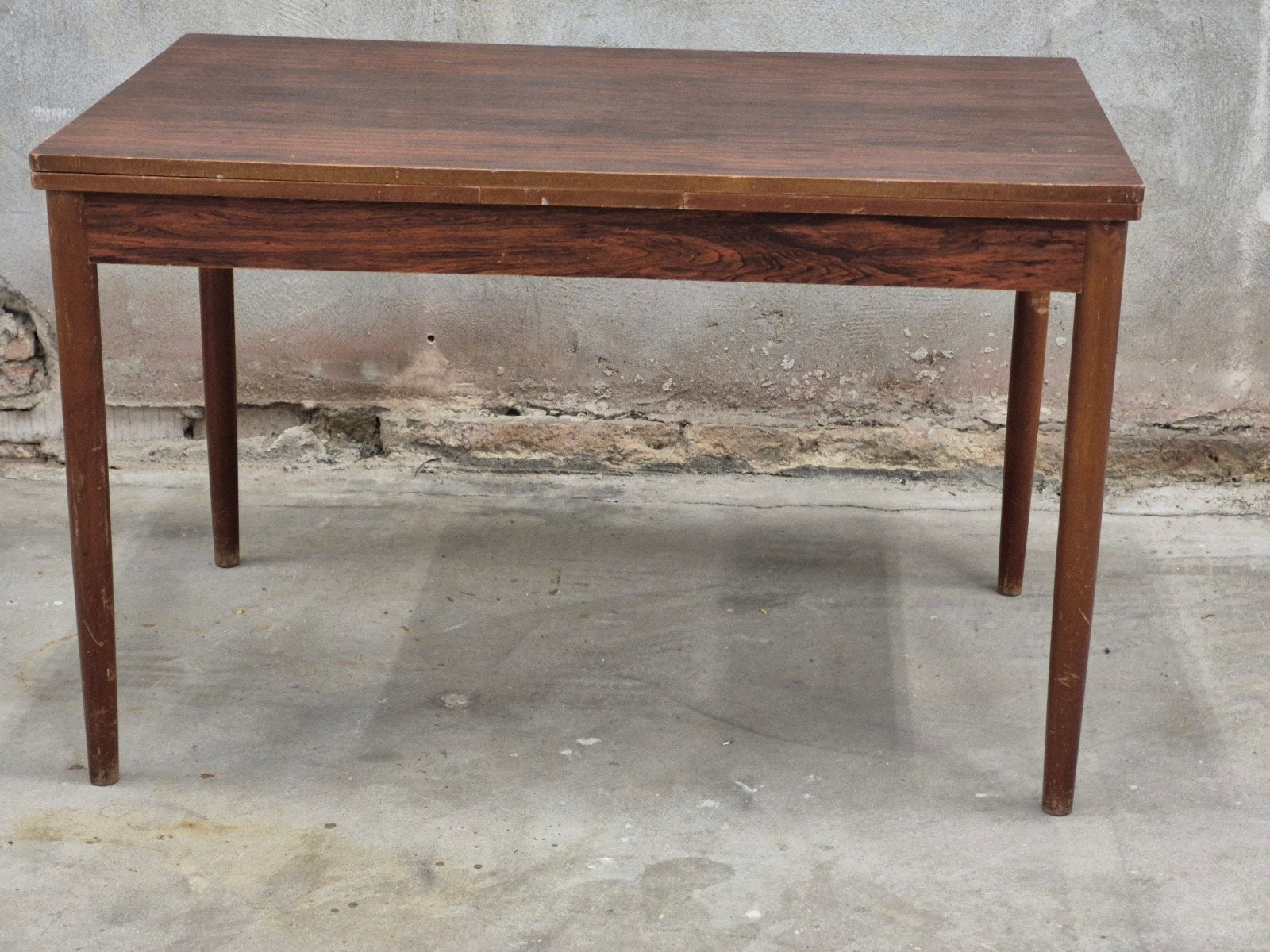 Retro Vintage palissander uitschuifbare tafel jaren 60, Ophalen, Gebruikt, 50 tot 100 cm, 150 tot 200 cm