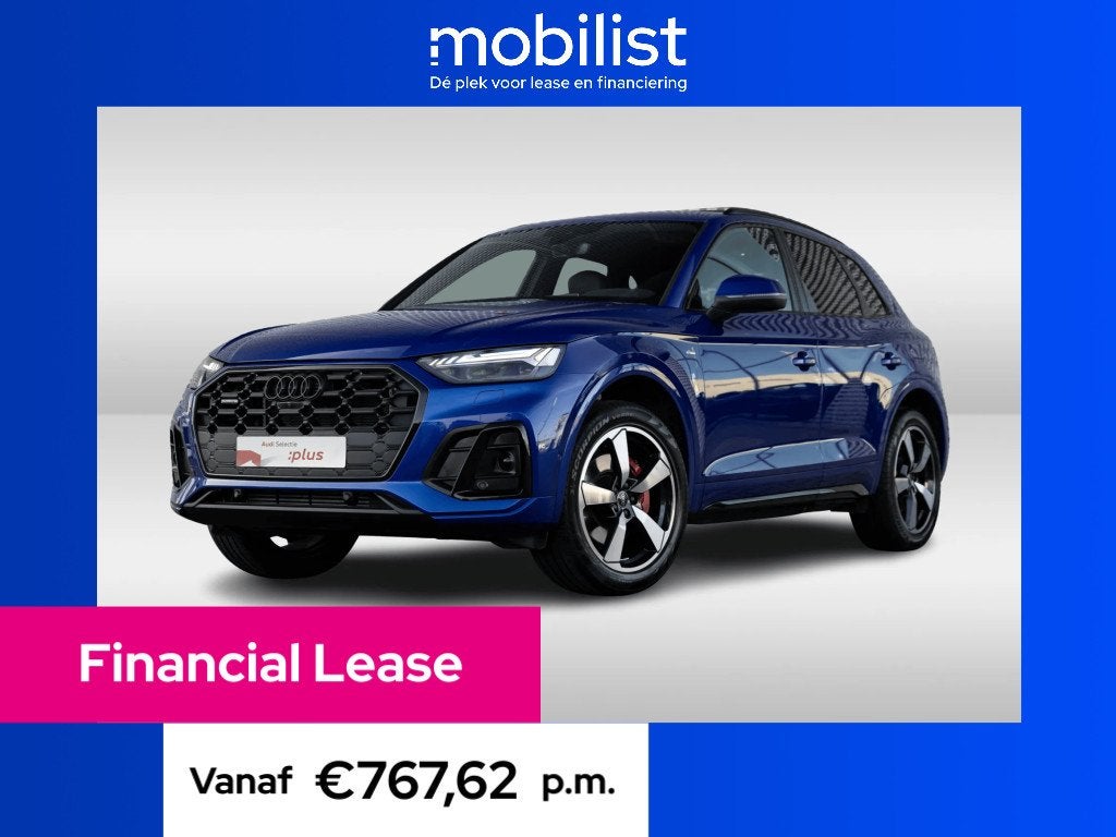 Audi Q5 50 TFSI e 299PK S edition Competition (bj 2025), Automaat, Gebruikt, Blauw, Plug-in hybride