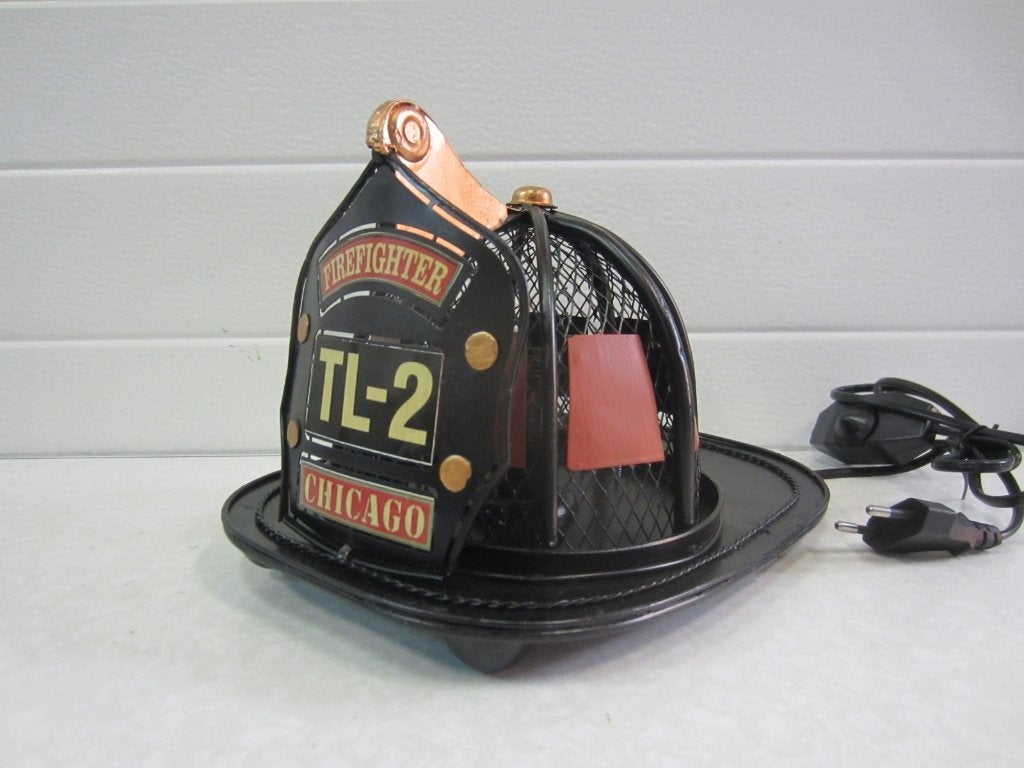 Brandweerhelm lamp., Zilver, Ophalen of Verzenden, Nieuw, Metaal