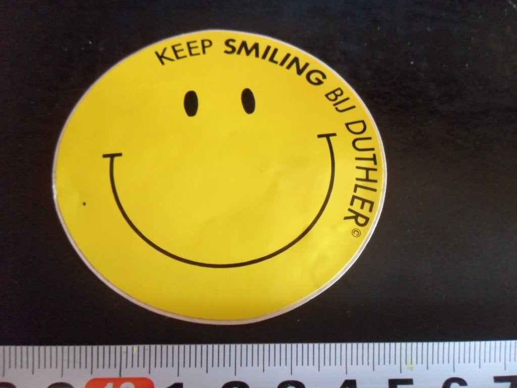sticker keep smiling by duthler - smiley, Ophalen, Zo goed als nieuw