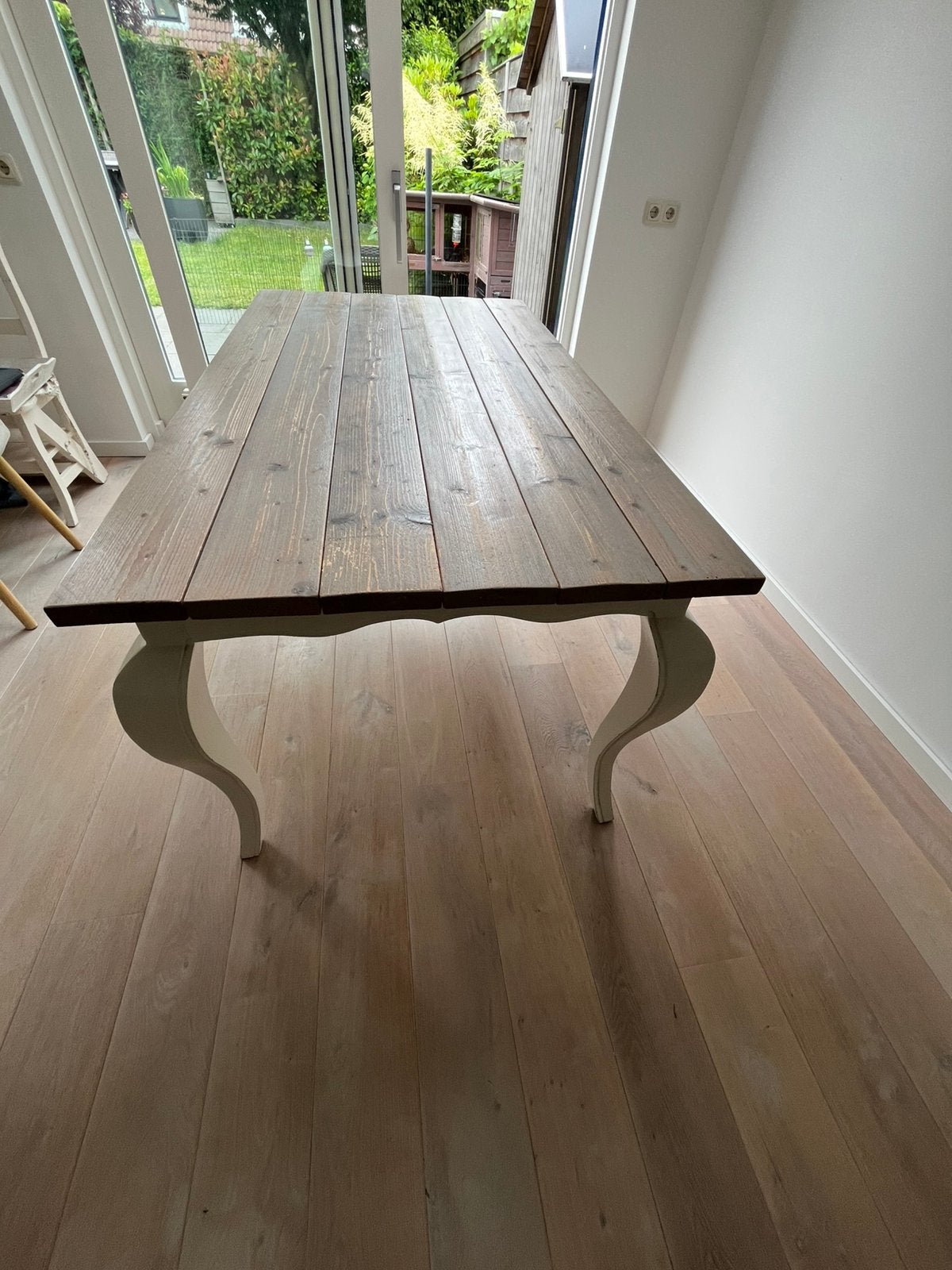 Landelijke queen ann style houten tafel 160x90, Huis en Inrichting, Tafels | Eettafels, Ophalen, Landelijk queen ann, 50 tot 100 cm