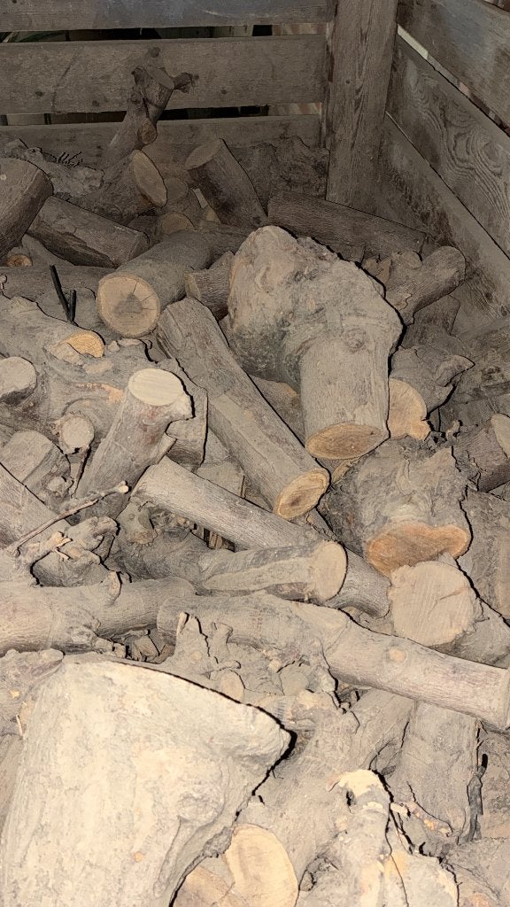 Haardhout gezaagd & 2 jaar gedroogd, 6 m³ of meer, Ophalen, Overige houtsoorten, Blokken
