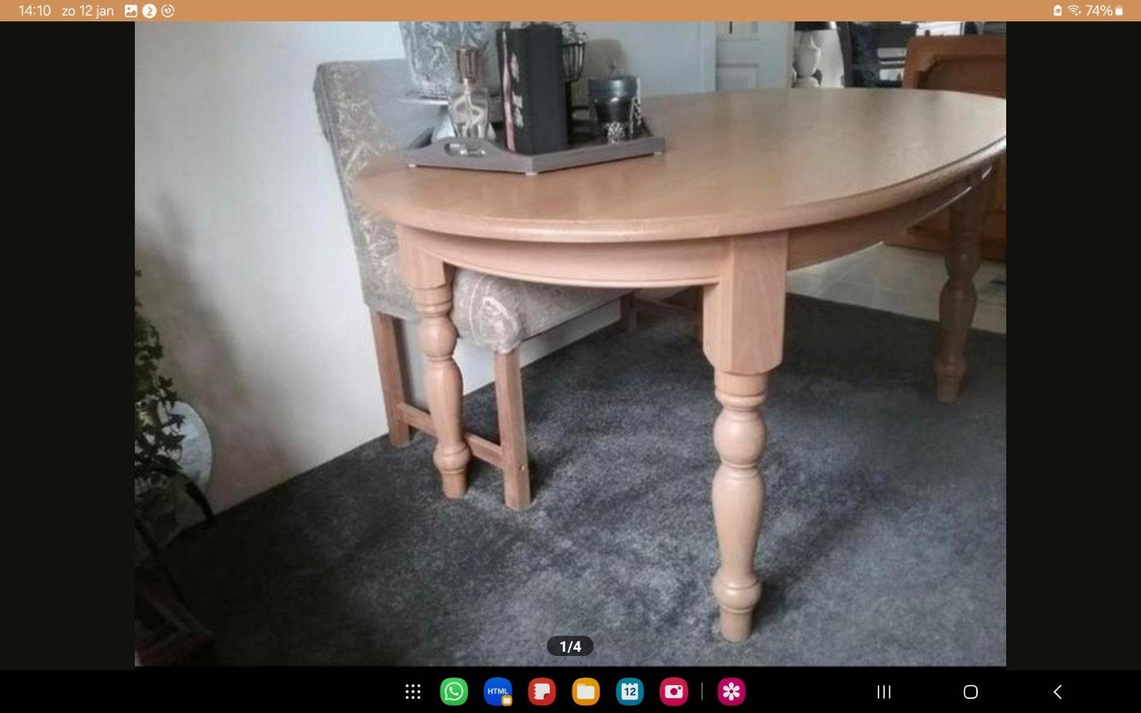 Prachtige gerestylde massief eiken ovale eettafel, Ophalen, Diverse stylen, 100 tot 150 cm, Eikenhout