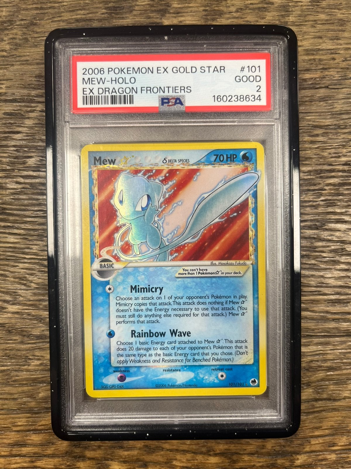 Mew goldstar #101 PSA 2, Ophalen of Verzenden, Zo goed als nieuw