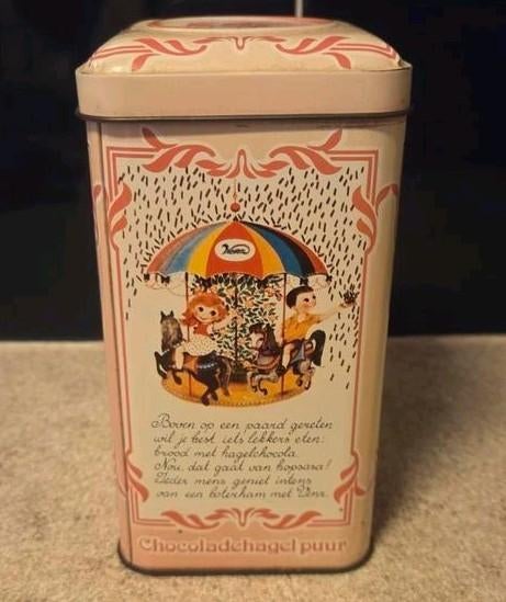 Vintage Verkade Hagelslag Blik - Venz Vaassen, Verzamelen, Blikken, Gebruikt, Overige, Verkade, Ophalen of Verzenden