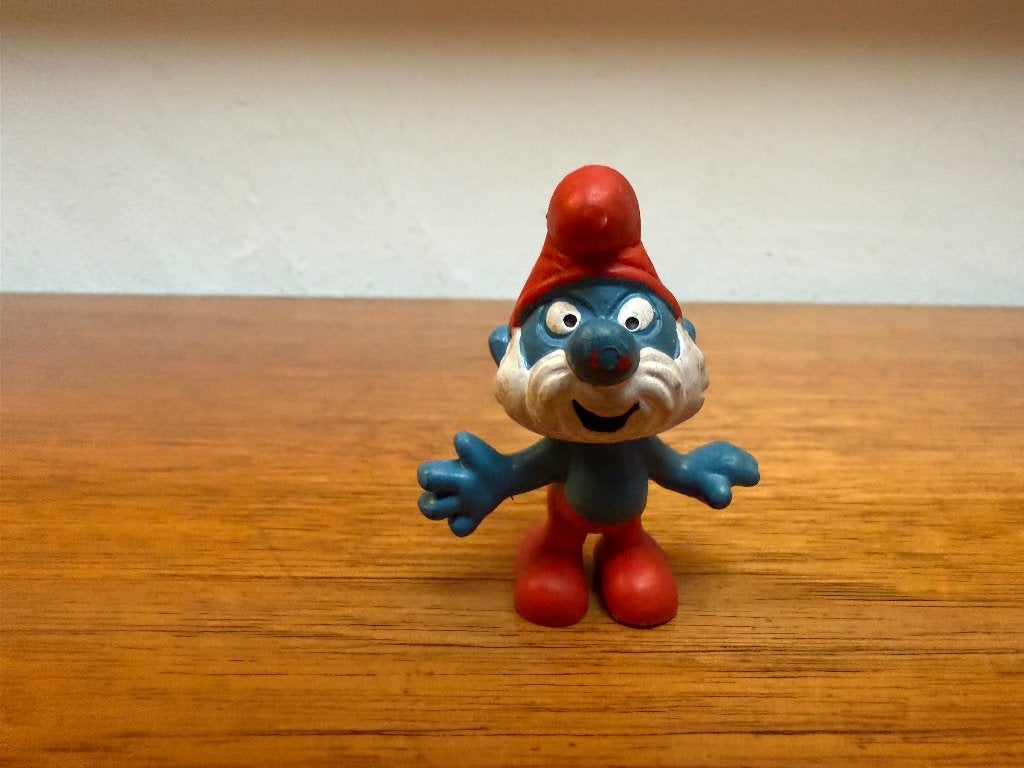 Grote smurf, Verzamelen, Ophalen of Verzenden, Gebruikt, Overige Smurfen, Poppetje, Figuurtje of Knuffel