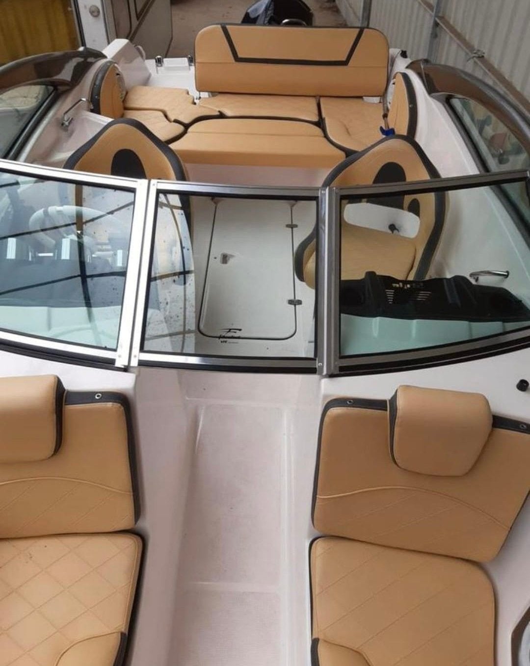 Mooie Fibrafort style 210 + 150 pk 4 takt injectie, Watersport en Boten, Speedboten, Ophalen, Viertaktmotor, 120 tot 200 pk, Zo goed als nieuw