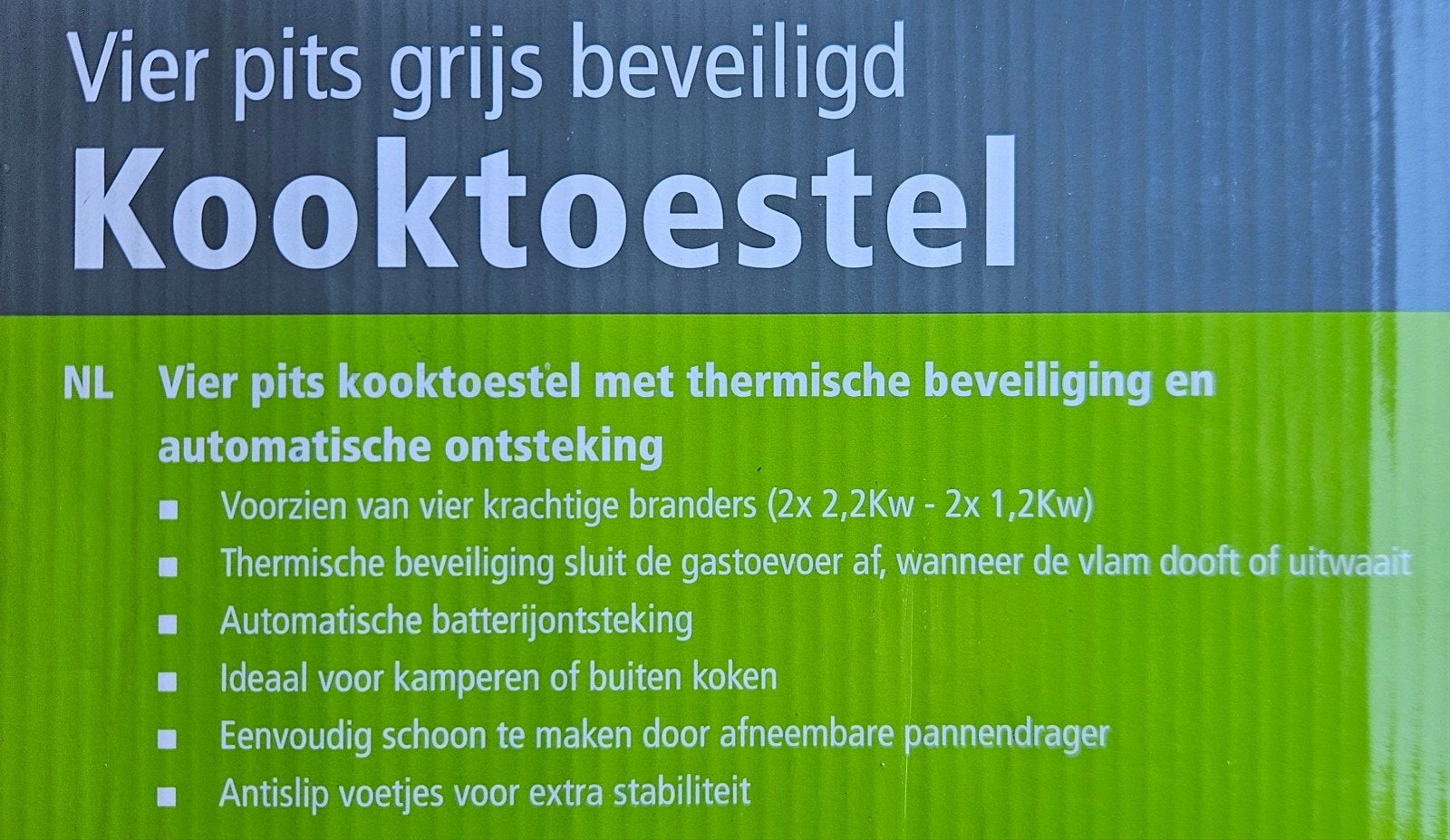 Gimeg 4-pits gas kooktoestel met thermische beveiliging, Ophalen, Gebruikt, Minder dan 85 cm, 4 kookzones