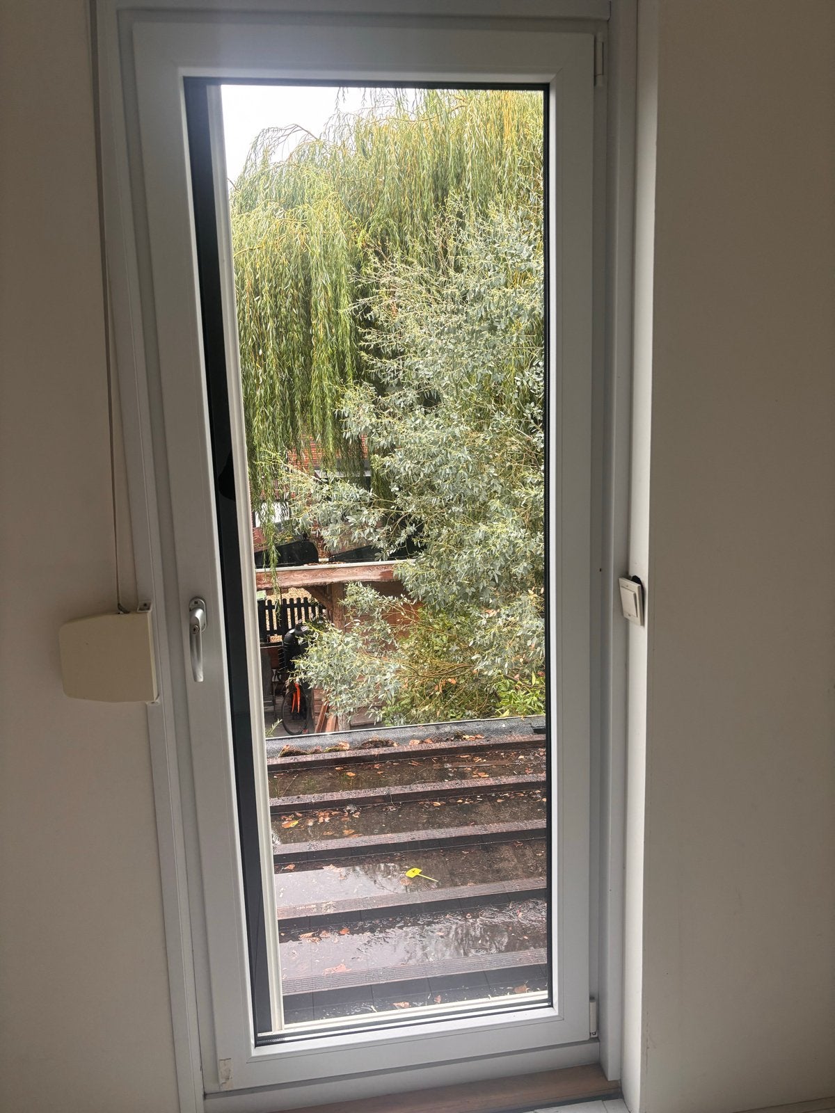 Gevel deur met Hor - Dubbelglas - en rolluik evt., Doe-het-zelf en Verbouw, Ophalen, Gevelraam of Ruit, Gebruikt, Minder dan 80 cm