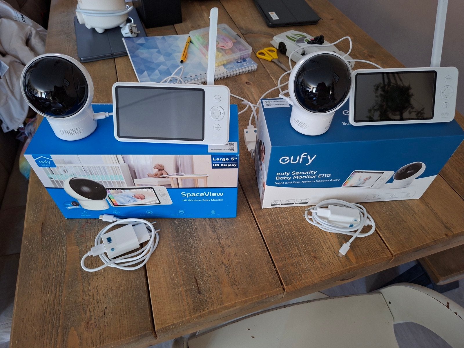 2 Eufy babyfoons met camera - Zo goed als nieuw, Ophalen, Zo goed als nieuw, Camera
