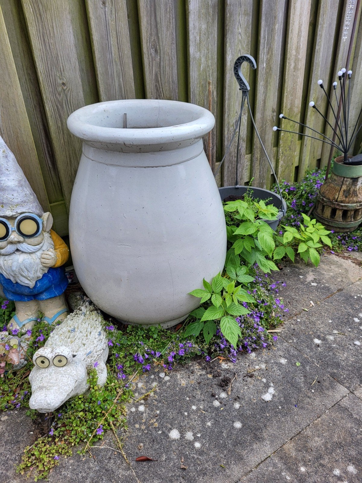 Grote zware keramieken pot voor tuin of terras, Tuin en Terras, Bloempotten, Ophalen, Gebruikt, 40 cm of meer, Rond