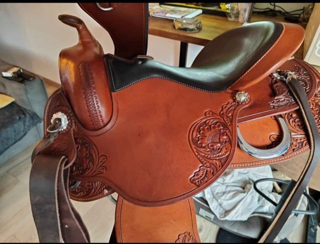 freemax boomloos cow Cognac short 15 inch met fork 5, Dieren en Toebehoren, Paarden en Pony's | Zadels, XS (15.5 inch of kleiner)