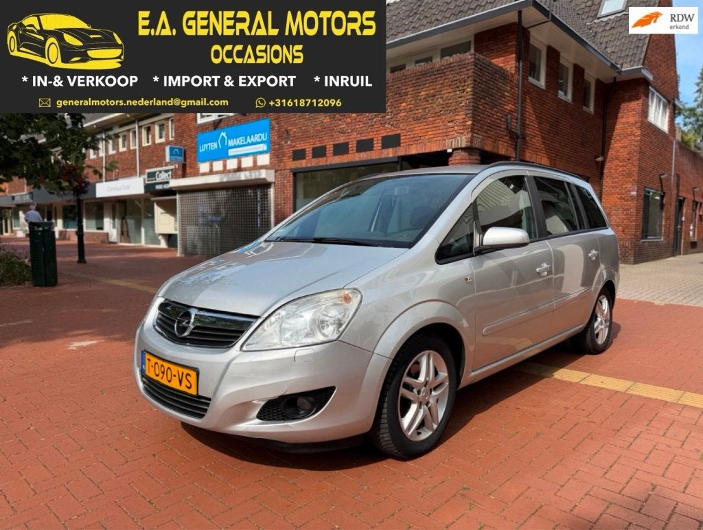 Opel Zafira 1.8 2009 | 7 pers | NEW APK, Auto's, Opel, Voorwielaandrijving, Euro 5, Stof, Zwart