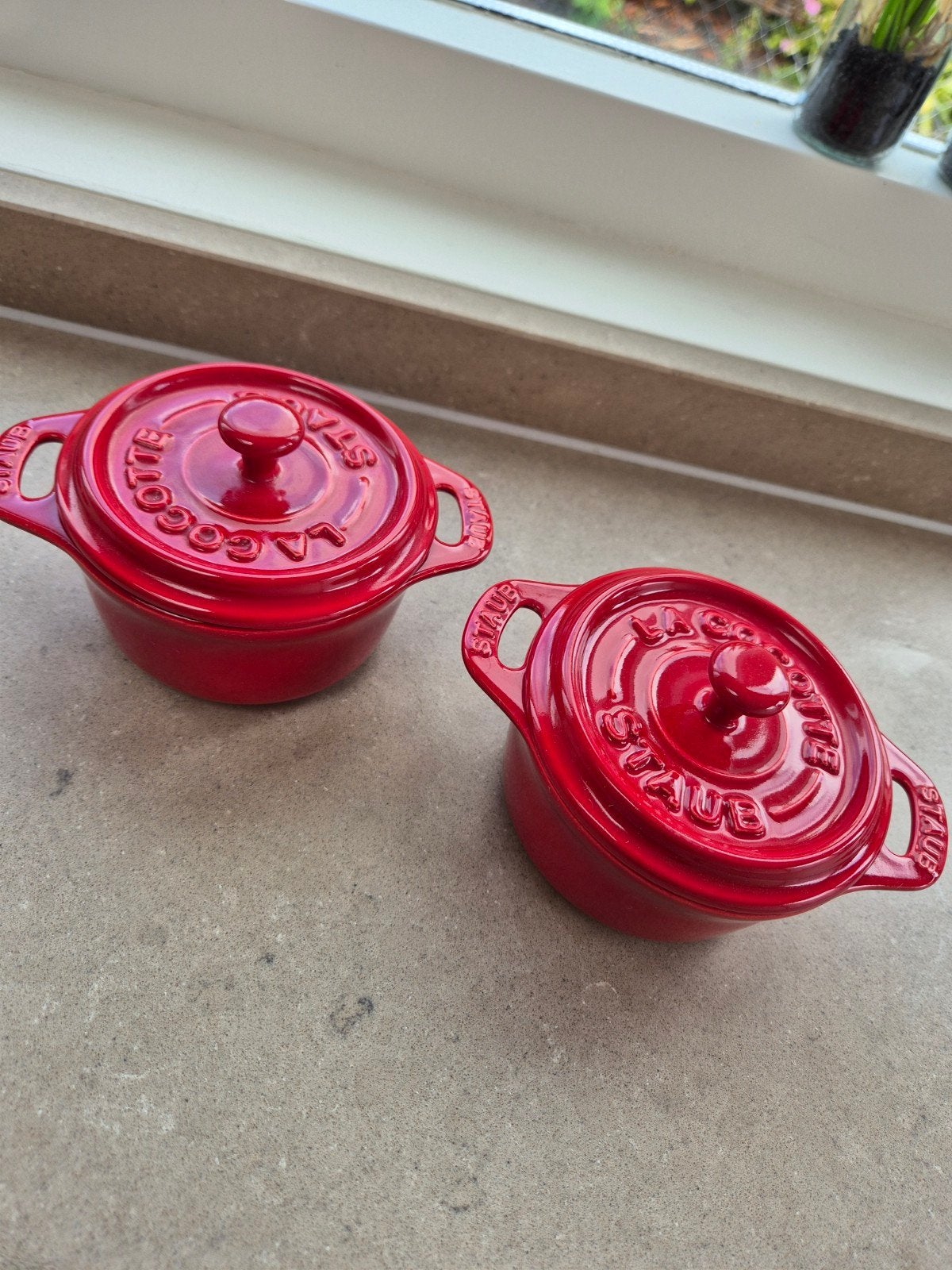 Staub Ceramic Mini Braadpan 10 cm, Ophalen of Verzenden, Zo goed als nieuw