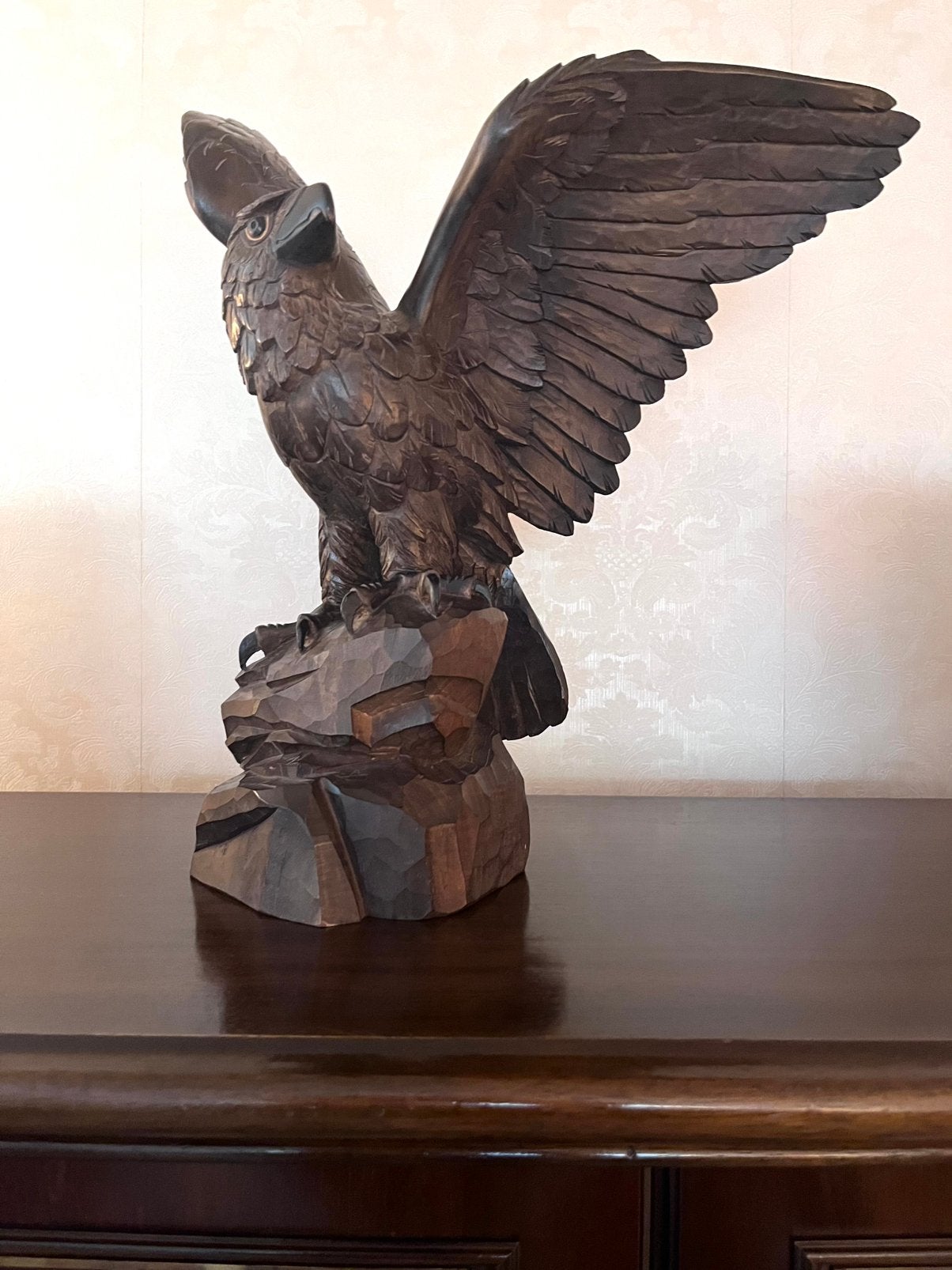 Prachtige houtsnijwerk adelaar, Ophalen
