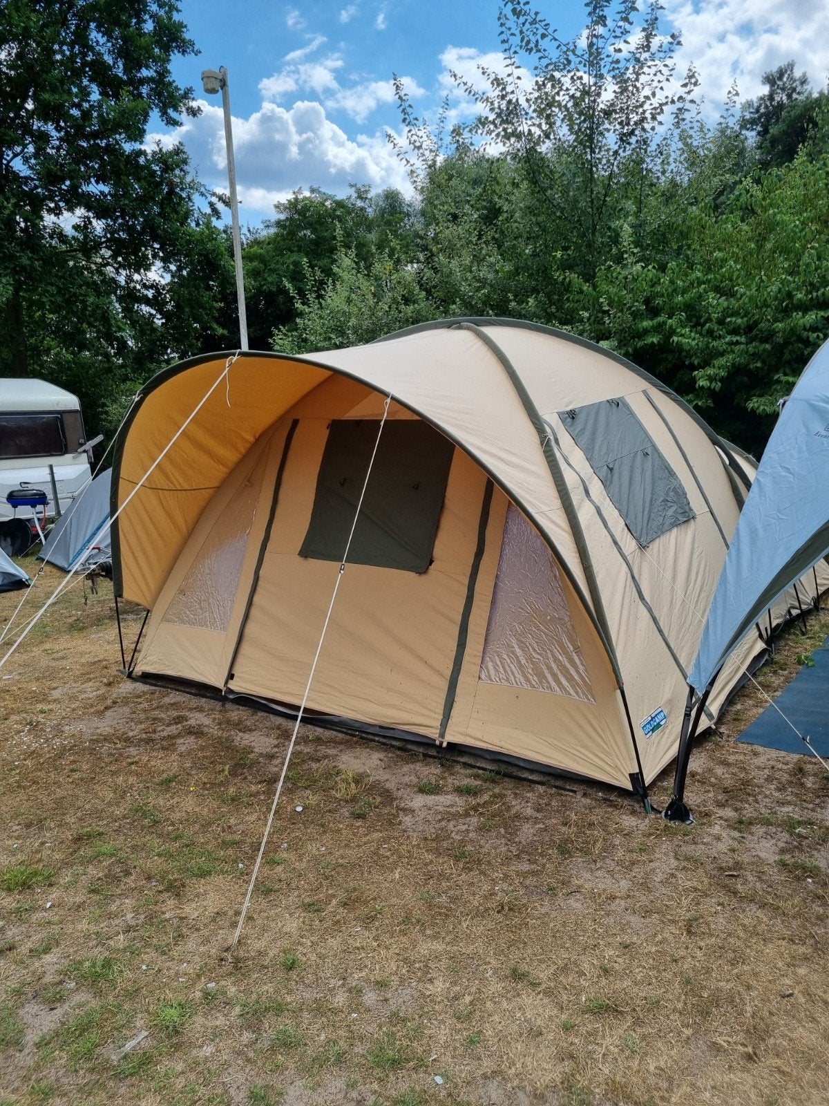 3/4 persoons tent katoen goede staat, Caravans en Kamperen, Ophalen, Gebruikt, Tot en met 5
