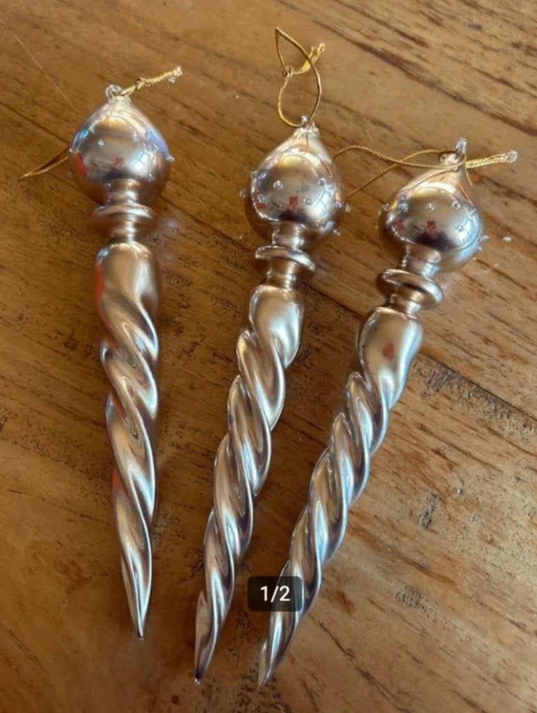 3 Gouden Kerstpegels voor in de Kerstboom, Diversen, Kerst, Ophalen of Verzenden, Zo goed als nieuw
