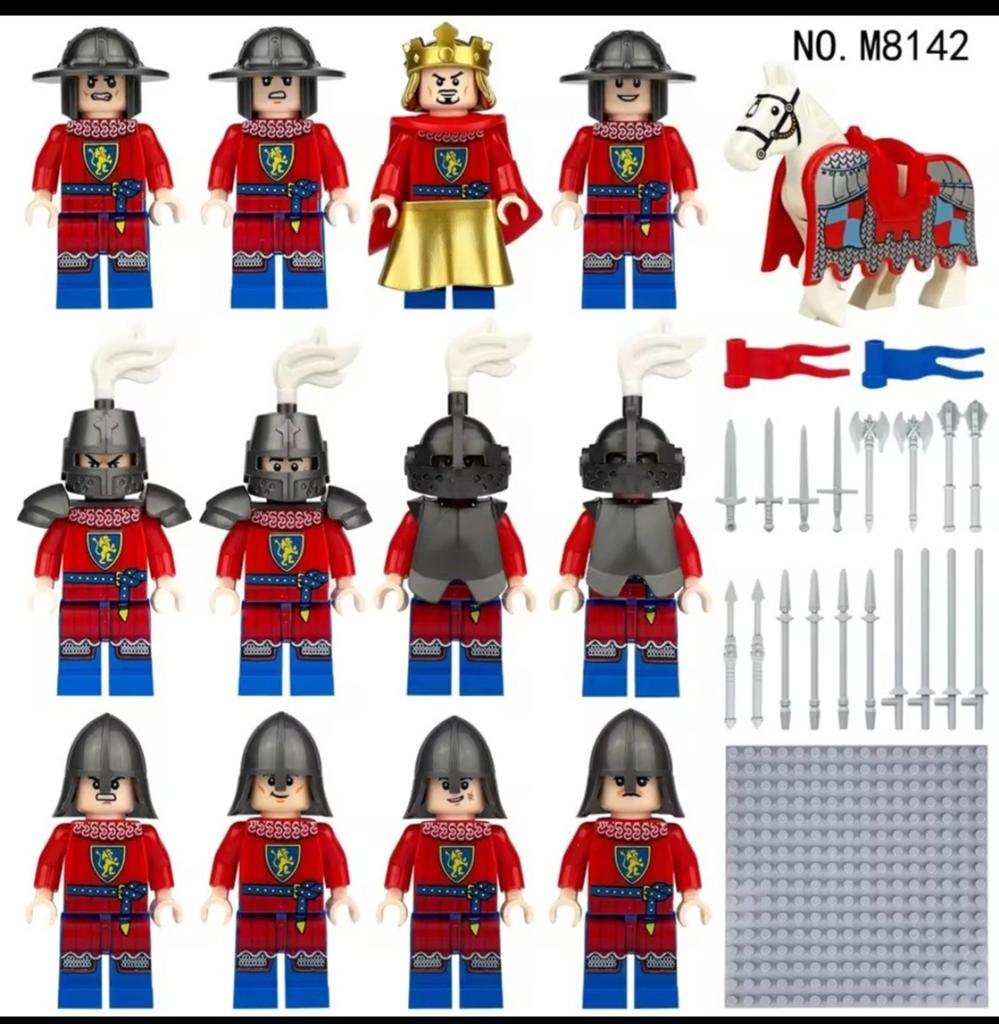12 Nieuwe Middeleeuwse Ridders met Accessoires, Ophalen of Verzenden, Nieuw, Overige merken