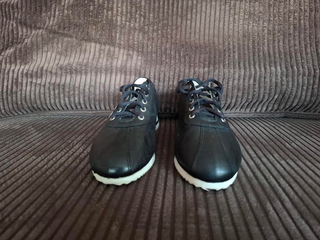 G.K. Mayer Logo Zwarte leren sneakers Maat 40, Kleding | Dames, Schoenen, Zwart, Ophalen of Verzenden, G.K. Mayer logo, Sneakers of Gympen