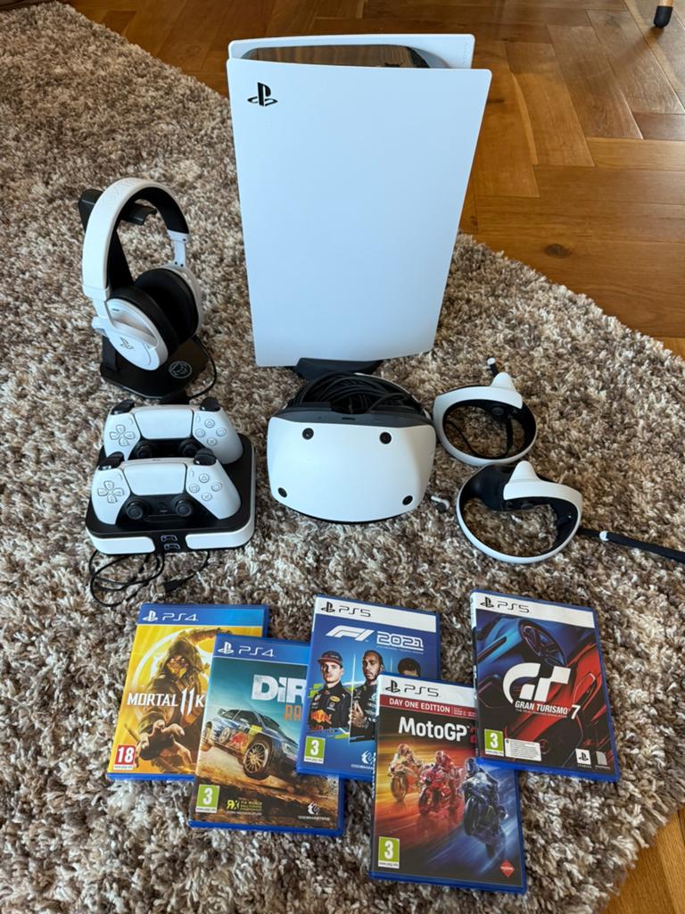 Playstation 5. Disc edition, VR2 bril , 2Contrl 825gb, Spelcomputers en Games, Ophalen, Zo goed als nieuw