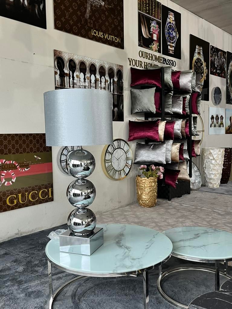ERIC KUSTER BOLLENLAMP VLOERLAMP TAFELLAMP CHROME ZILVER!!!, Huis en Inrichting, Lampen | Vloerlampen, Ophalen of Verzenden, Nieuw
