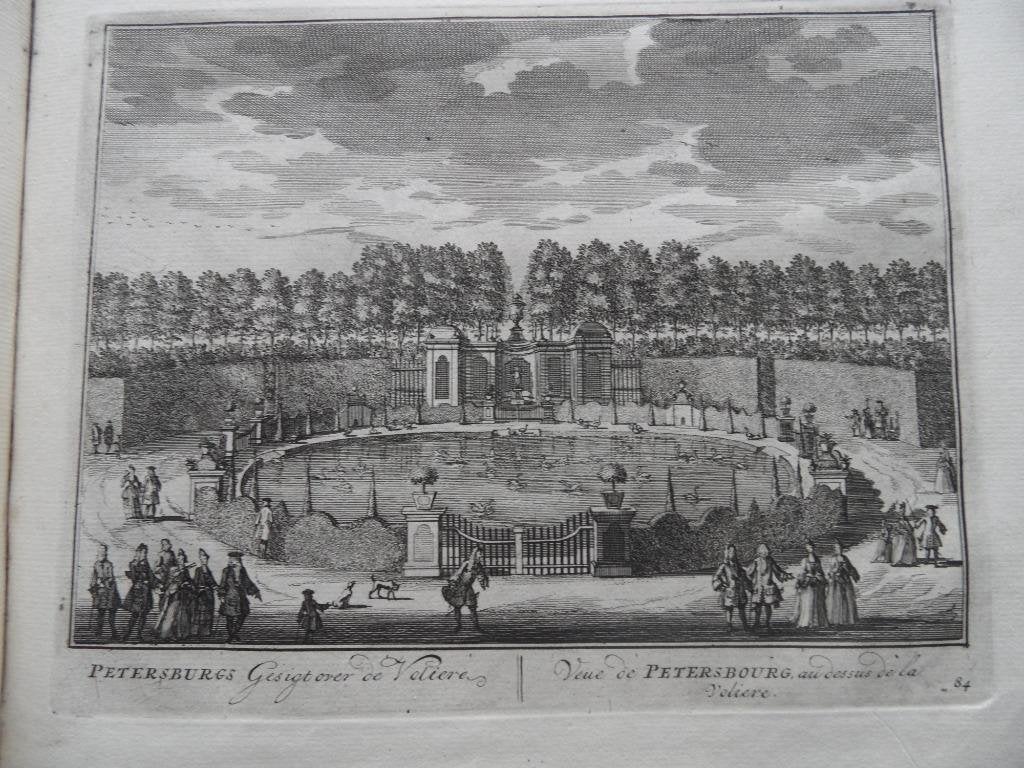 84 Nigtevecht Petersburg Kopergravure 1719, Antiek en Kunst, Ophalen of Verzenden