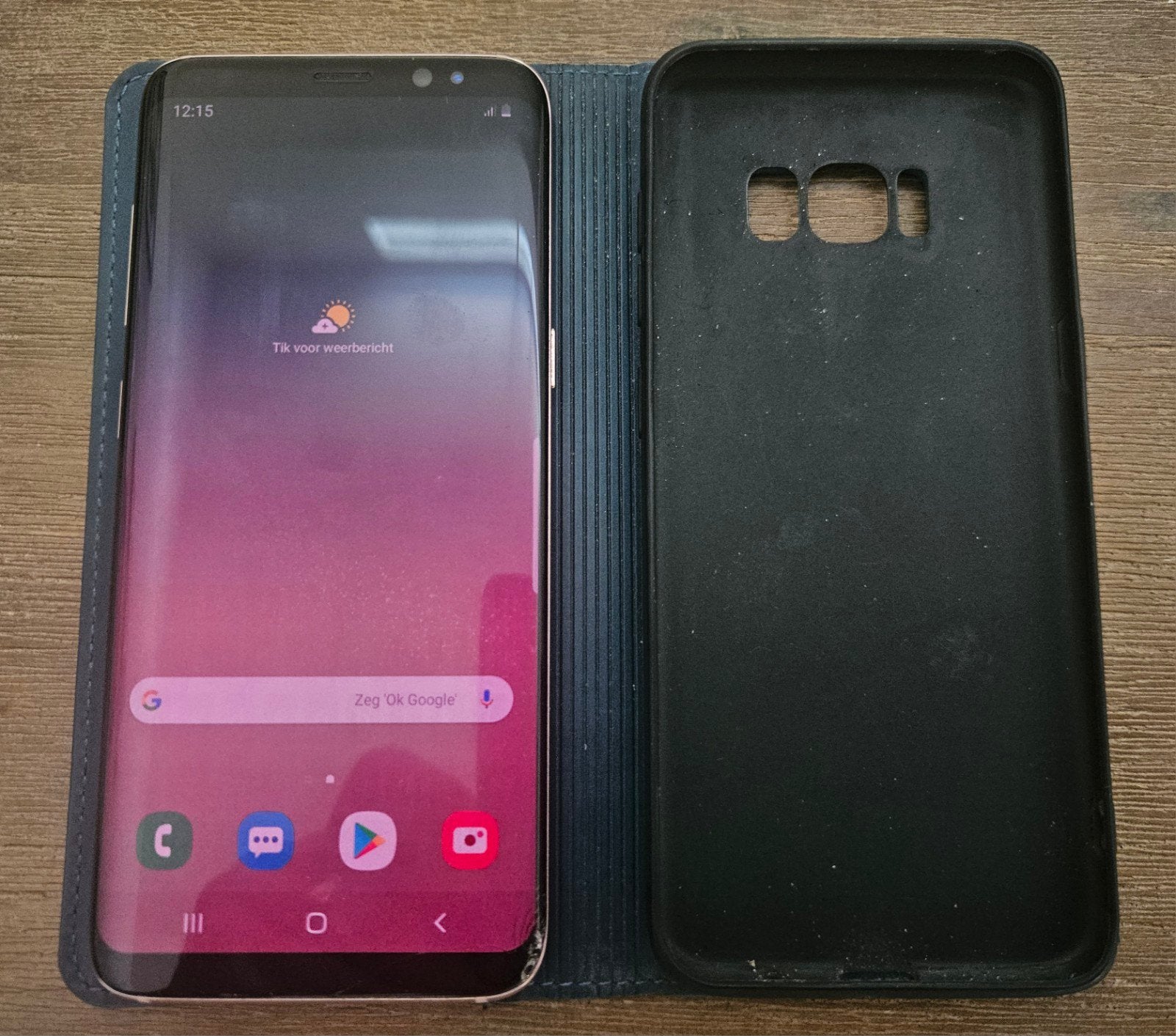 Samsung Galaxy S8 met hoesje en doosje, Gebruikt, Paars, Touchscreen, Ophalen of Verzenden