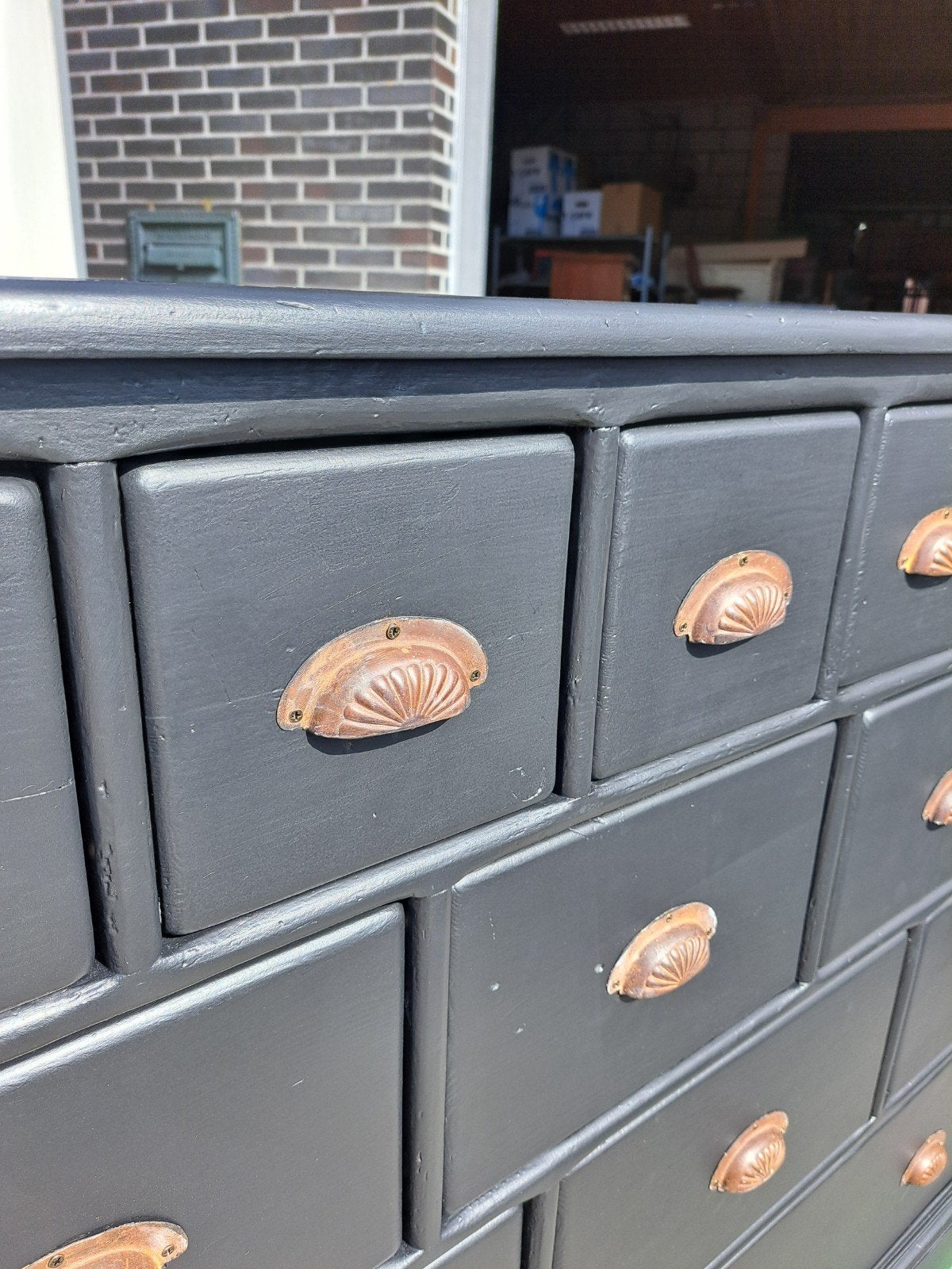 Mat zwarte ladekast refurbished, Ophalen, RoDeKo Volendam, R.kooij65@gmail.com, Gebruikt