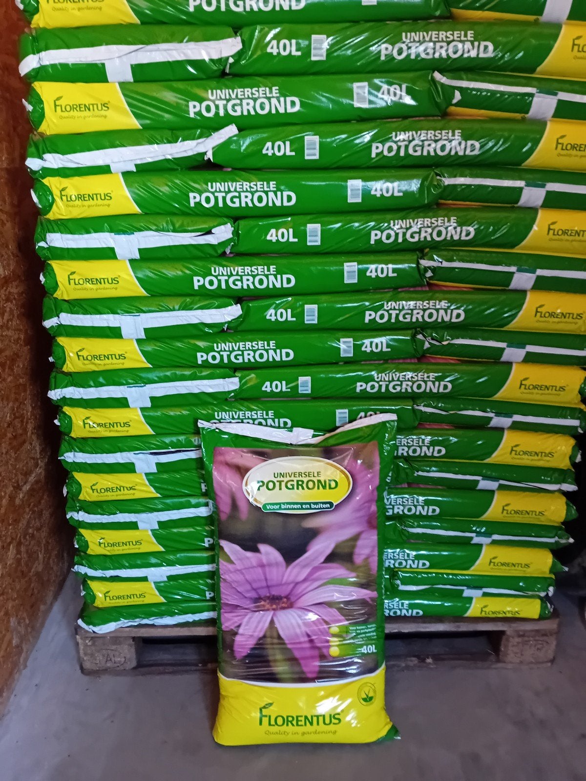 Florentus Universele Potgrond 40L - Voor binnen en buiten, Ophalen, Nieuw, Overige typen