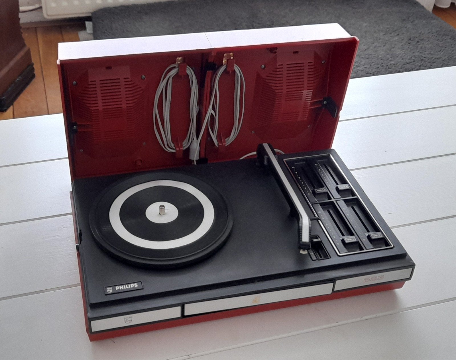 Philips Draagbare LP Speler Koffer Vintage 623, Ophalen of Verzenden, Gebruikt, Platenspeler, Philips