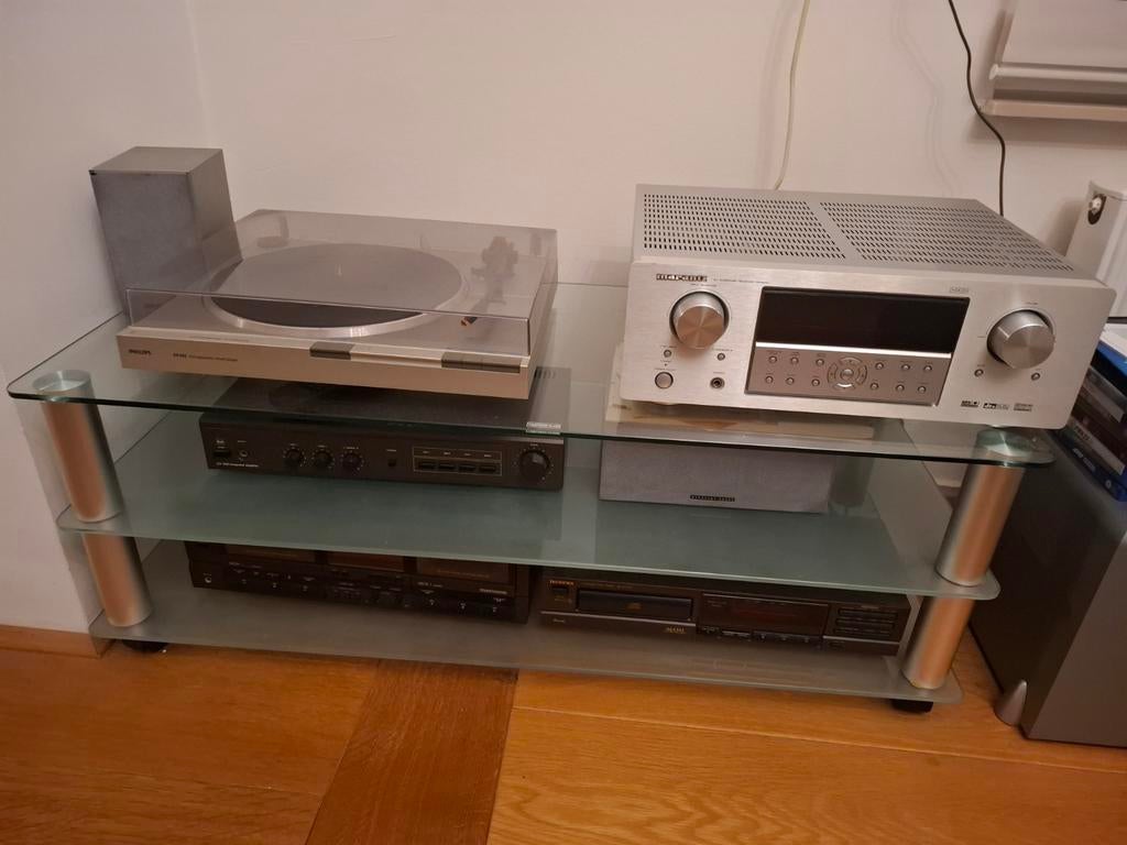 Glazen tv-meubel of salontafel, Ophalen, 25 tot 50 cm, 50 tot 100 cm, Minder dan 100 cm