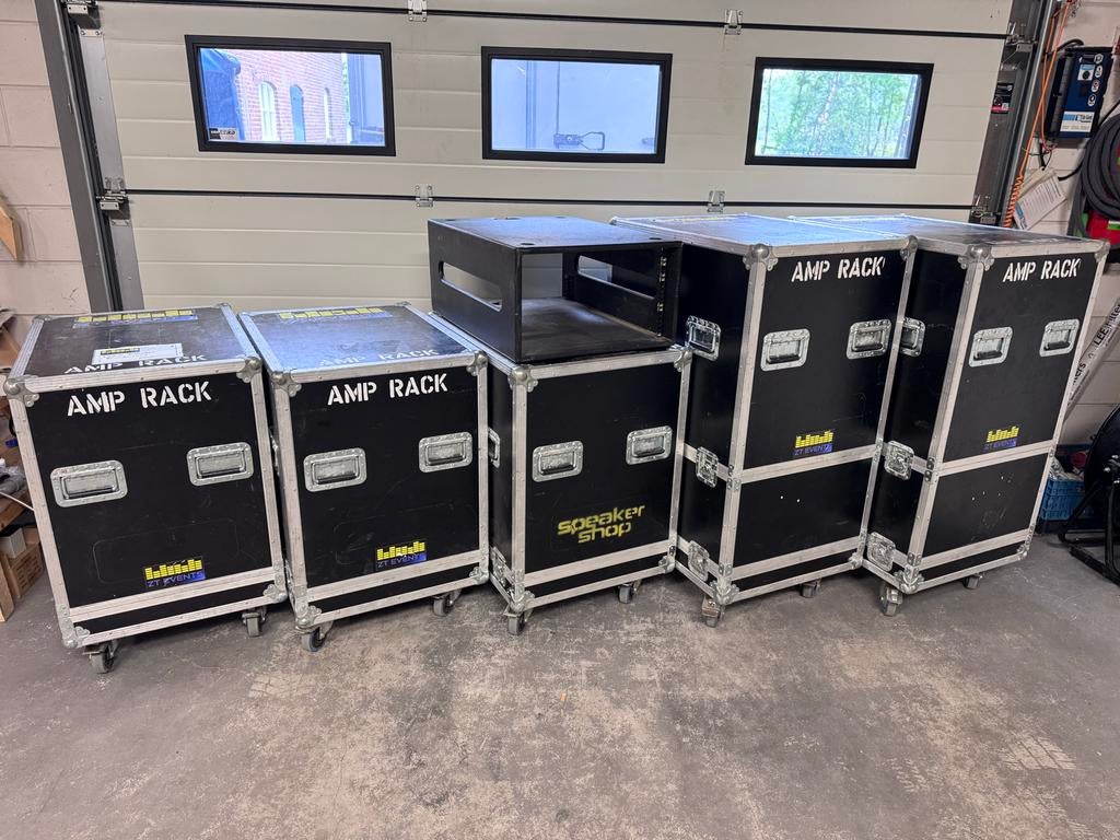 Diverse flightcases met binnenracks - Ideaal voor audio/vide, Ophalen, Gebruikt