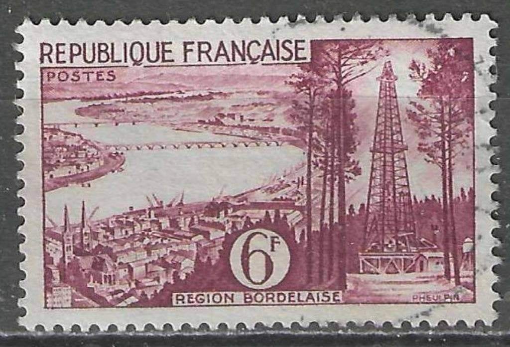 Frankrijk 1955 - Yvert 1036 - Departement v.d. Gironde(ST), Verzenden, Gestempeld